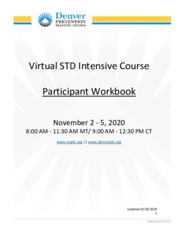 Virtual STD Intensive Course Participant Workbook