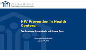 PrEP in health centers presentation